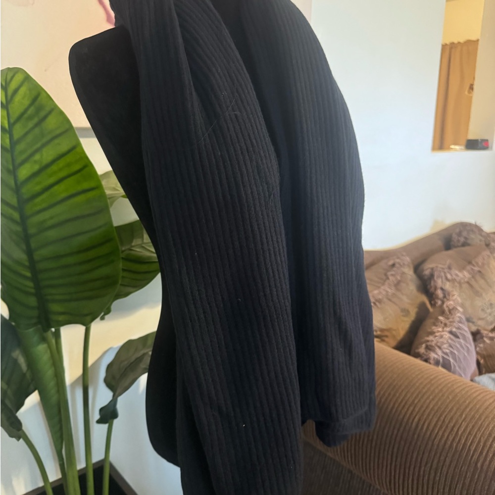 Halogen 100% Cashmere Ribbed Rectangular Heather … - image 2